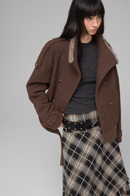 Stand Collar Short Jacket