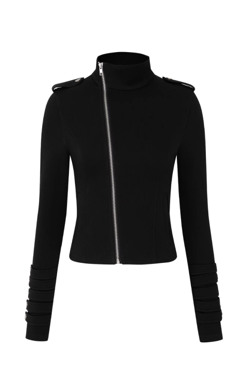 Stand Collar Slim Fit Jacket