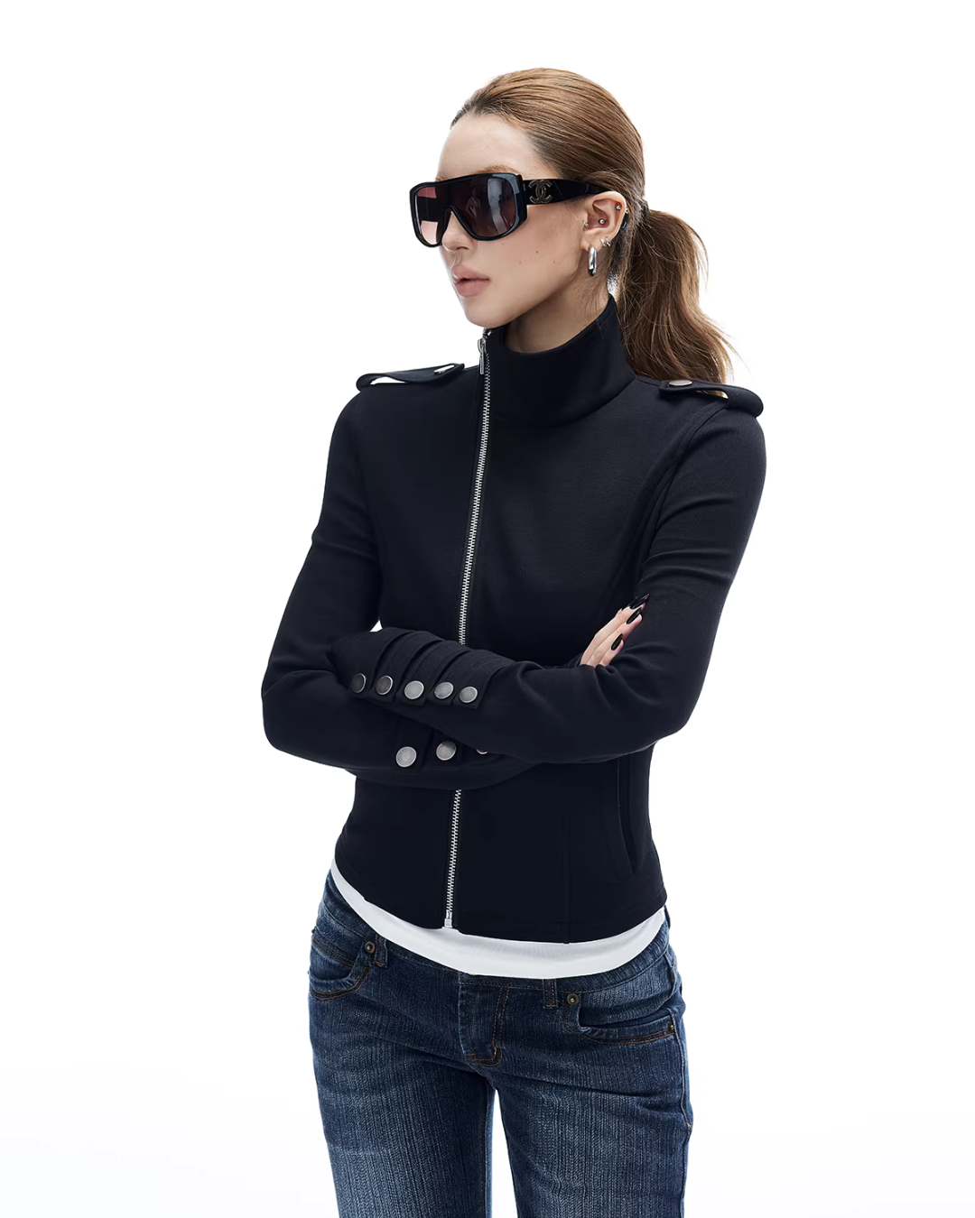 Stand Collar Slim Fit Jacket Stand Collar Slim Fit Jacket