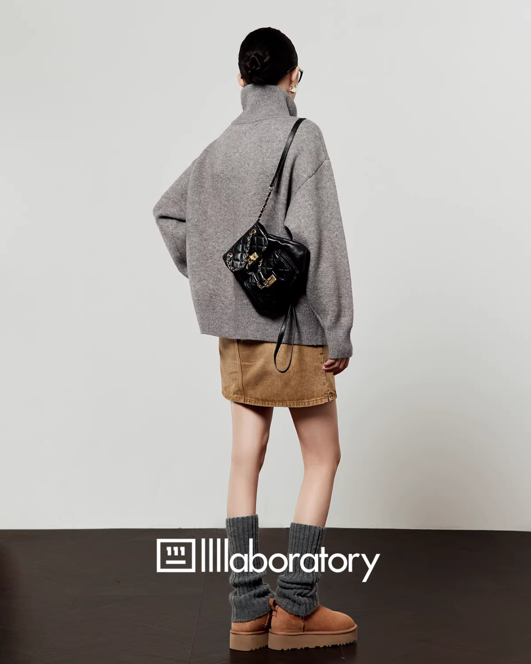 Stand Collar Tiger Knit Top / Mini Skirt Stand Collar Tiger Knit Top / Mini Skirt