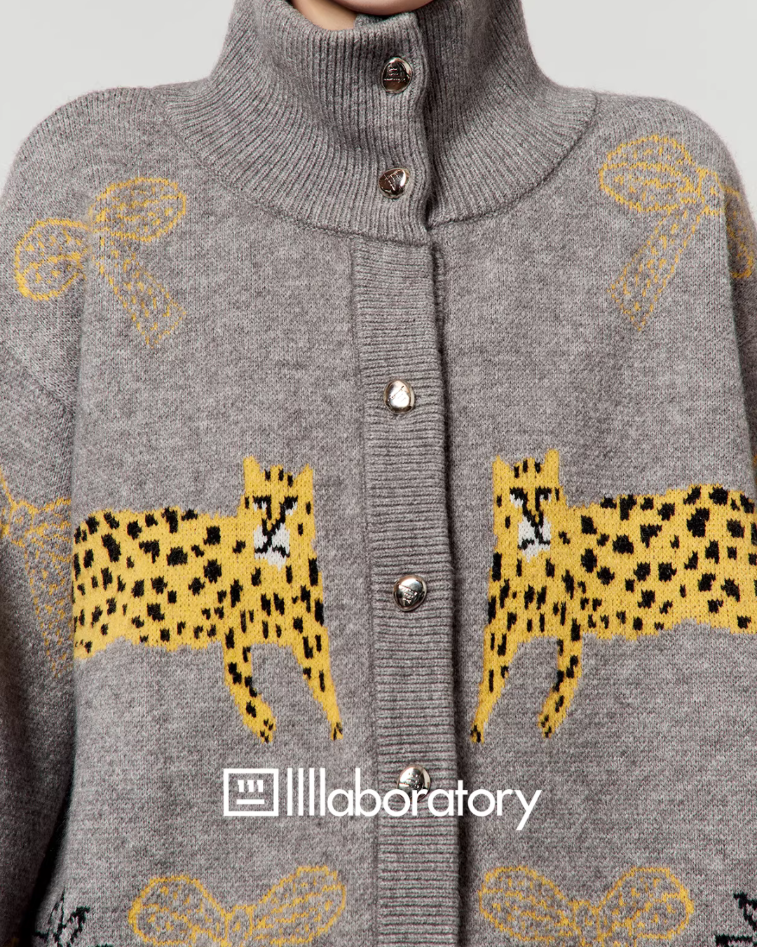 Stand Collar Tiger Knit Top / Mini Skirt Stand Collar Tiger Knit Top / Mini Skirt