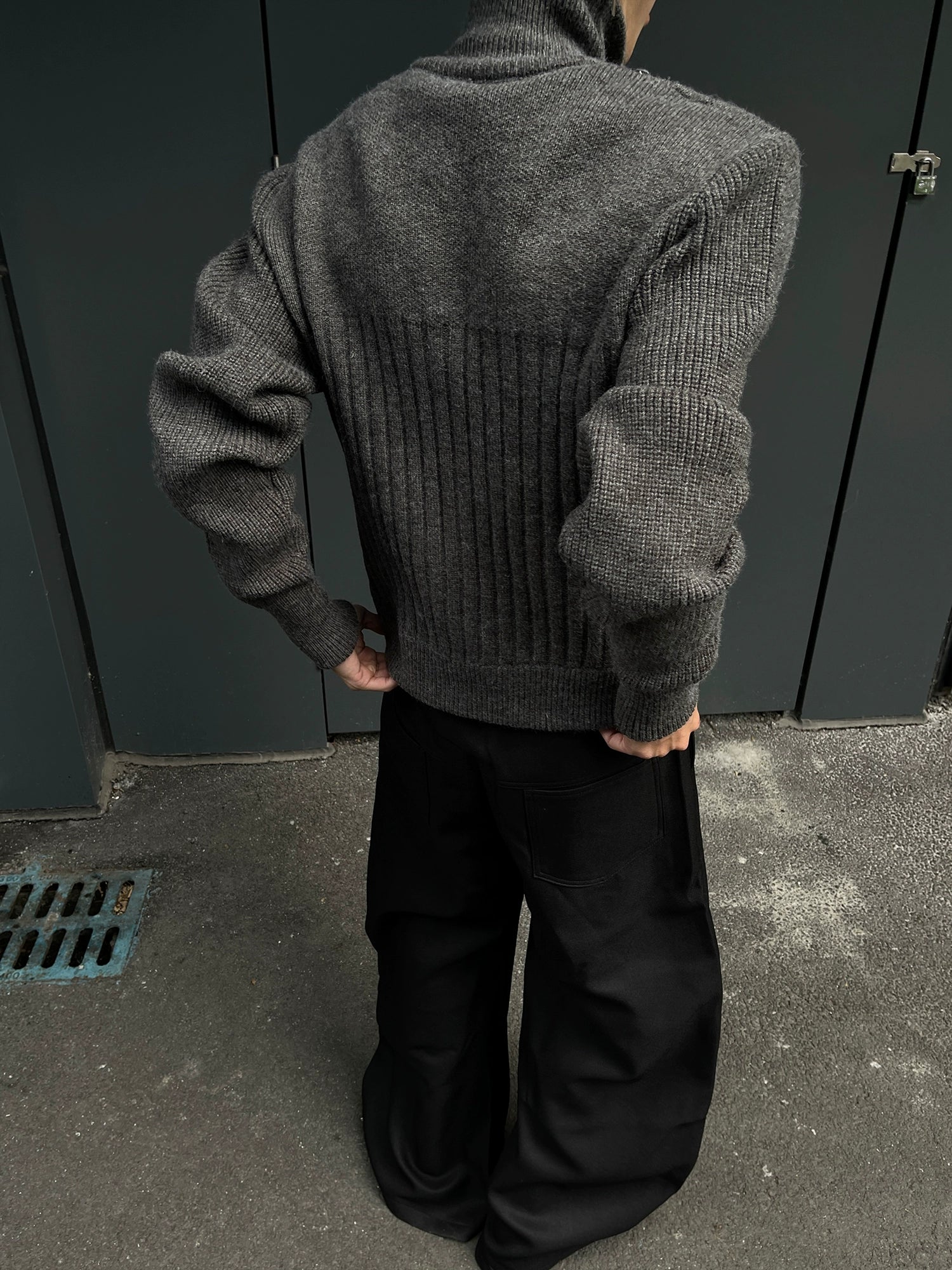 Stand Collar Tight Knit Top Stand Collar Tight Knit Top