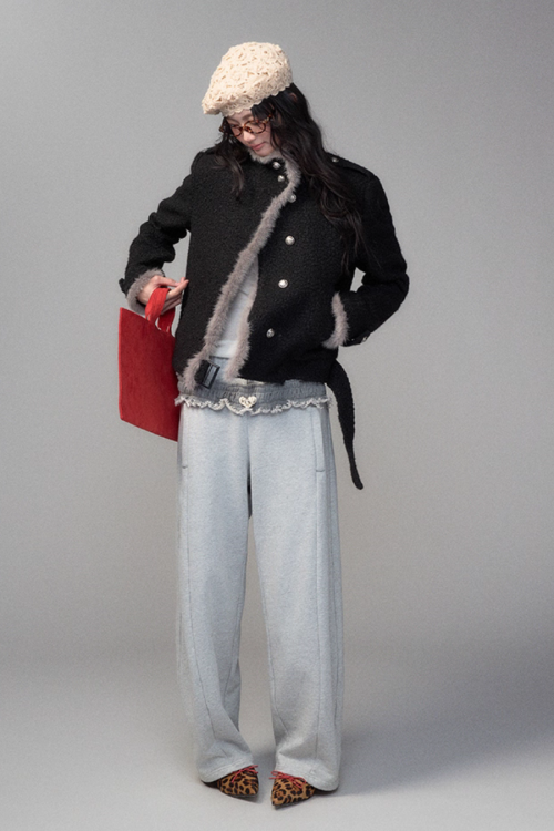 Stand Collar Wool Coat