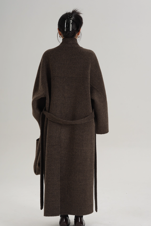 Stand Collar Wool Coat