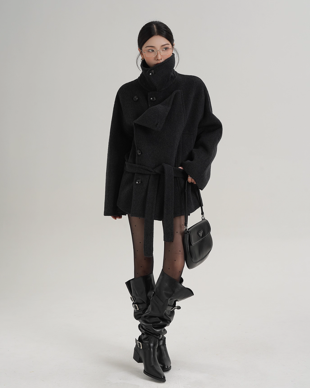 Stand Collar Wool Trench Coat Stand Collar Wool Trench Coat