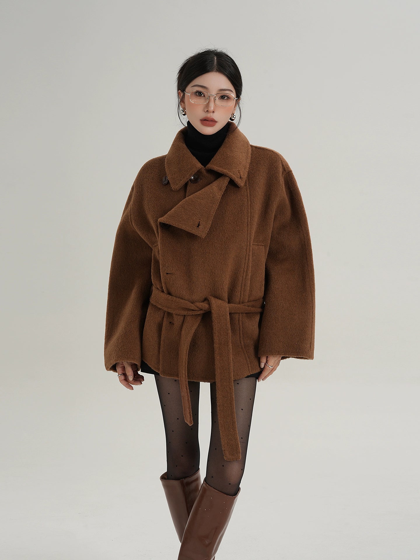 Stand Collar Wool Trench Coat Stand Collar Wool Trench Coat