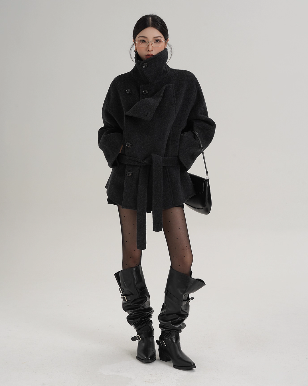 Stand Collar Wool Trench Coat Stand Collar Wool Trench Coat