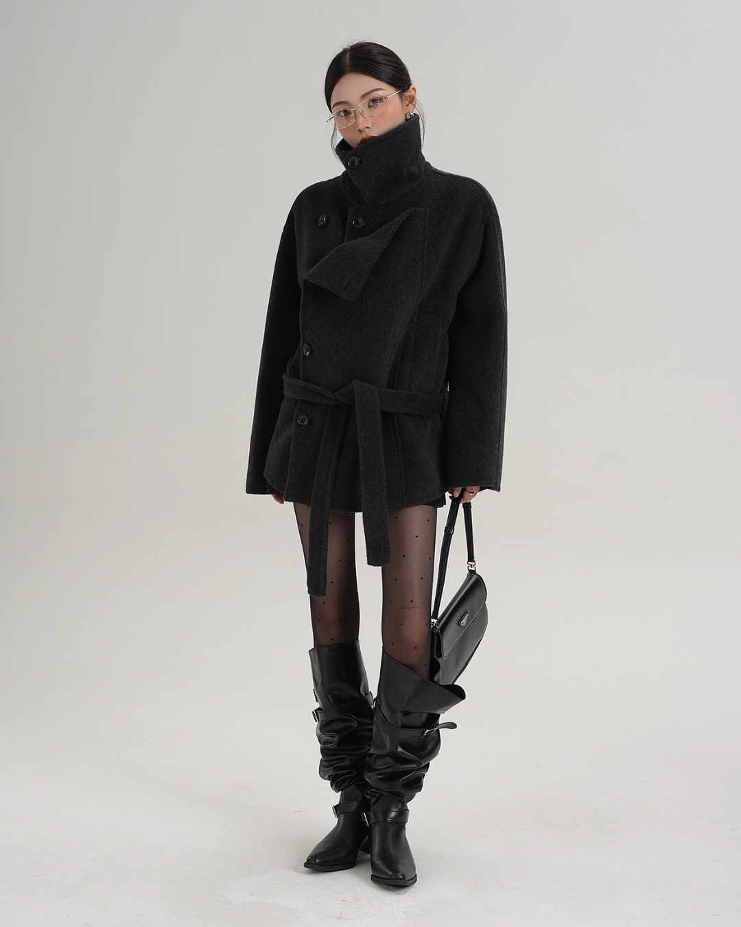 Stand Collar Wool Trench Coat Stand Collar Wool Trench Coat