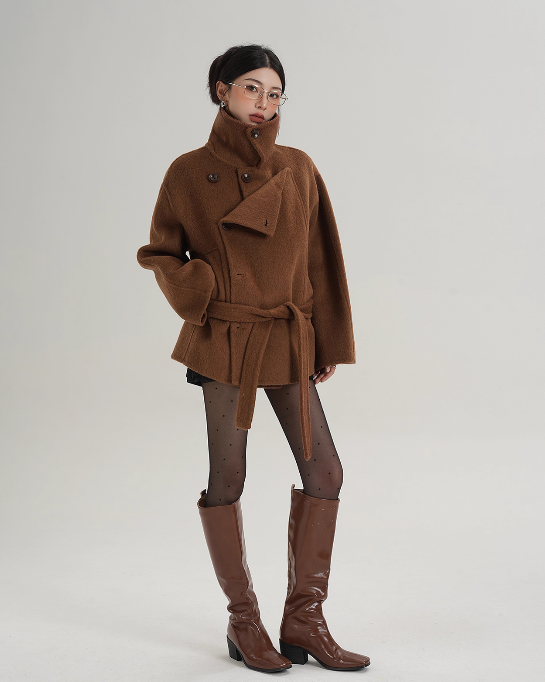 Stand Collar Wool Trench Coat Stand Collar Wool Trench Coat