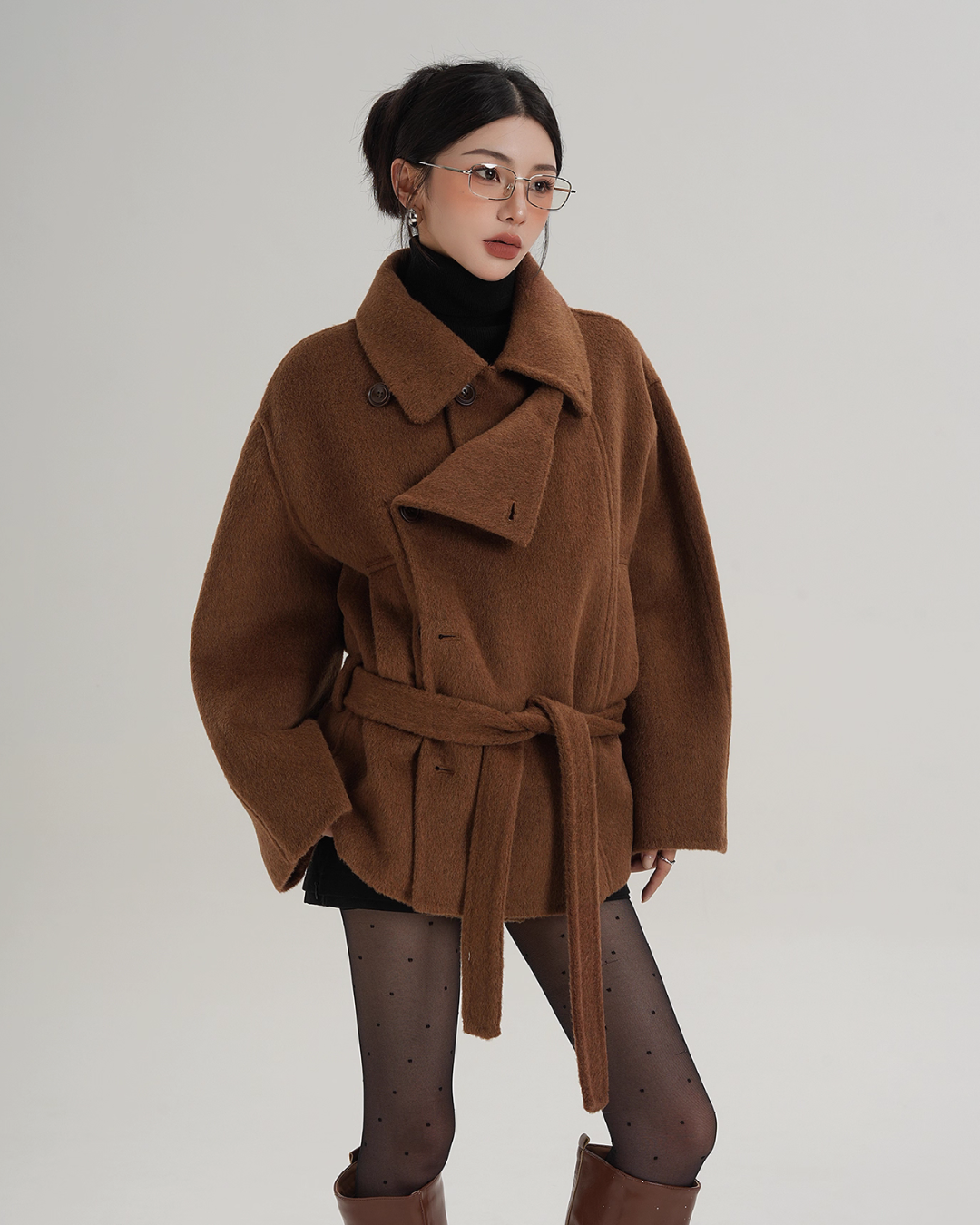 Stand Collar Wool Trench Coat Stand Collar Wool Trench Coat