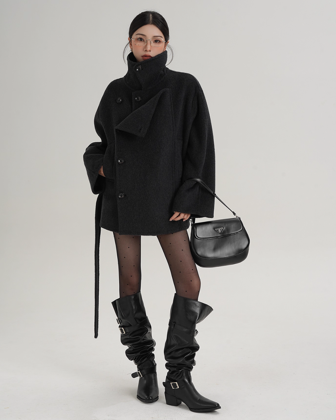 Stand Collar Wool Trench Coat Stand Collar Wool Trench Coat