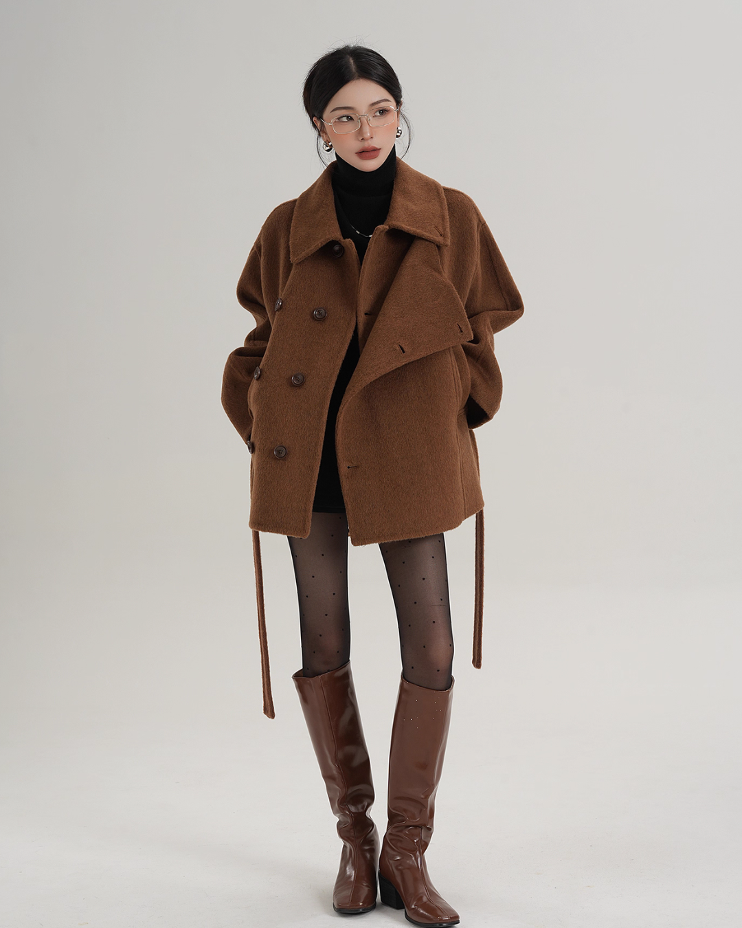 Stand Collar Wool Trench Coat Stand Collar Wool Trench Coat