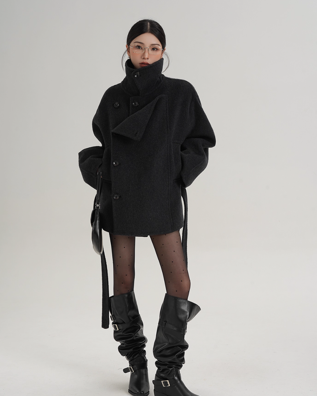 Stand Collar Wool Trench Coat Stand Collar Wool Trench Coat