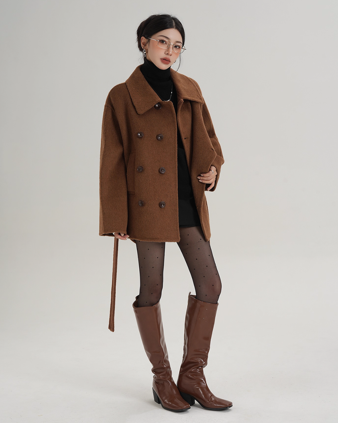 Stand Collar Wool Trench Coat Stand Collar Wool Trench Coat