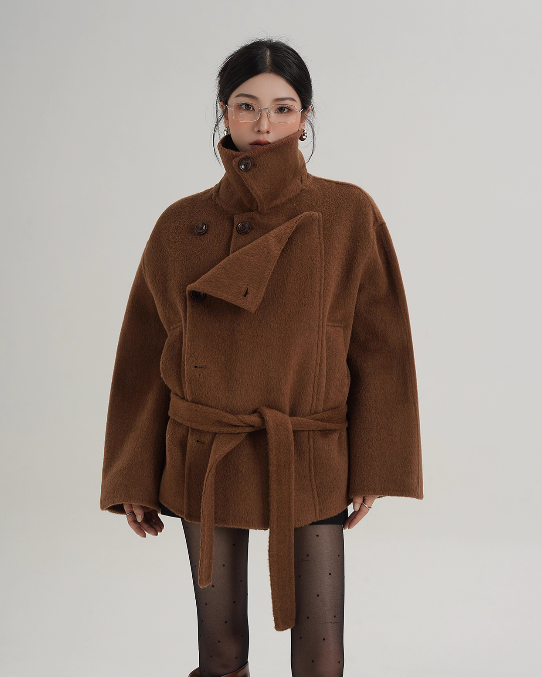 Stand Collar Wool Trench Coat Stand Collar Wool Trench Coat