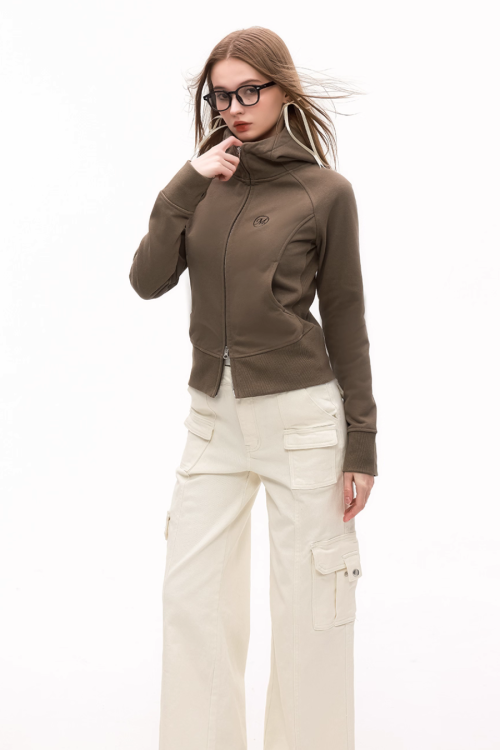 Stand Collar Zip Jacket