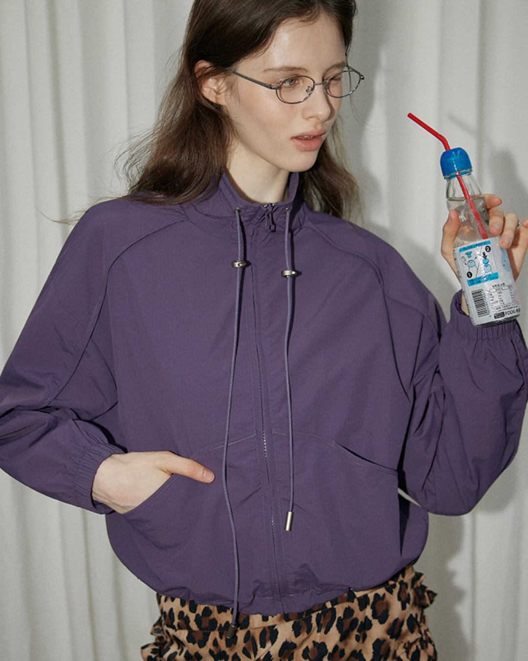 Stand Collar Zip-Up Jacket Stand Collar Zip-Up Jacket