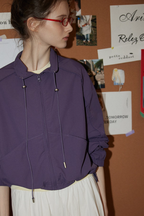 Stand Collar Zip-Up Jacket