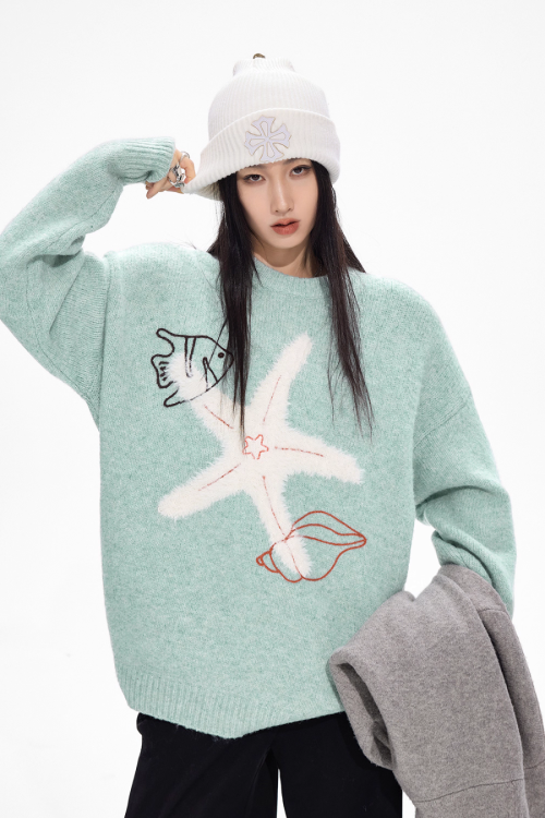 Starfish Round Neck Knit
