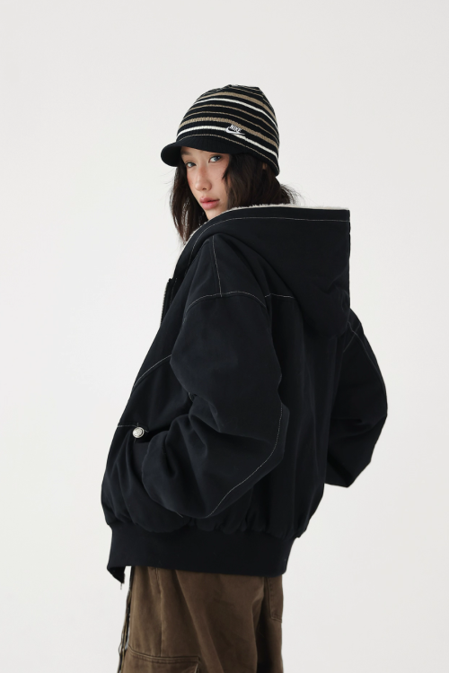 Stitch Fleece Hoodie Jacket