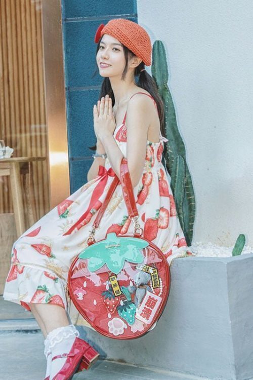 Strawberry Ita Bag with Included Insert