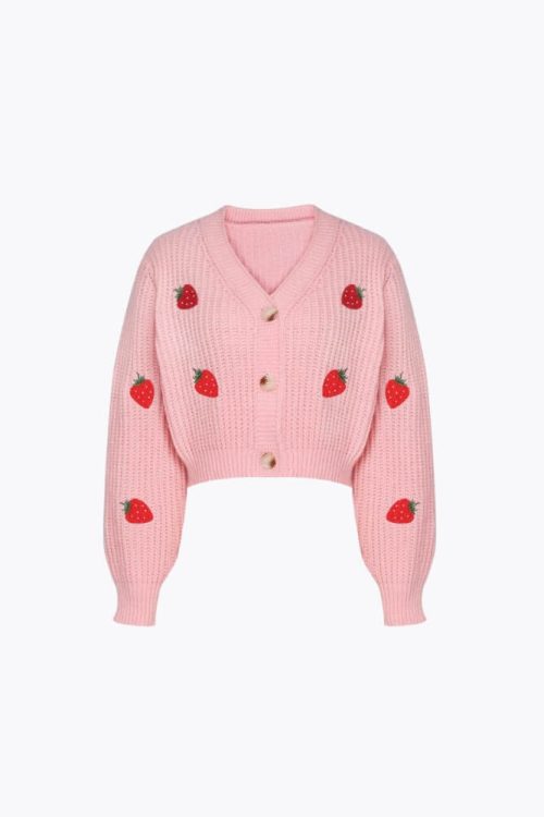 Strawberry Knit Cardigan