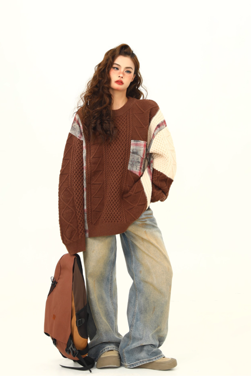 Street Patchwork Design Knit