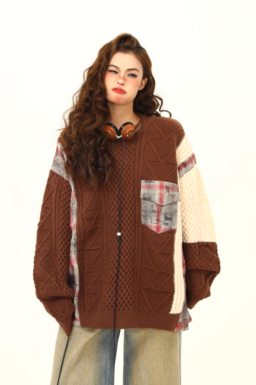 Street Patchwork Design Knit