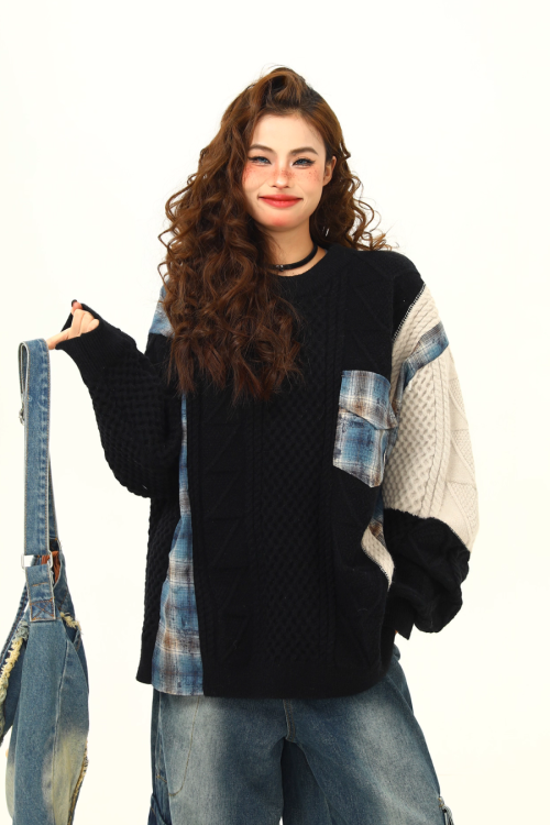 Street Patchwork Design Knit