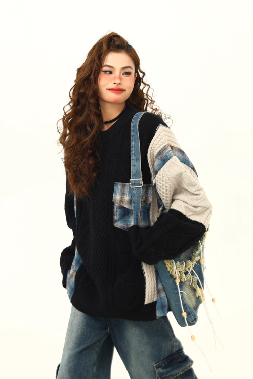 Street Patchwork Design Knit