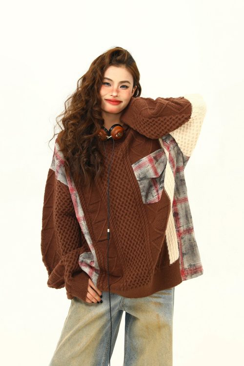 Street Patchwork Design Knit