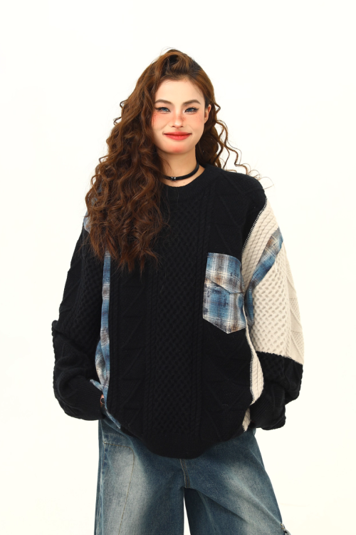 Street Patchwork Design Knit