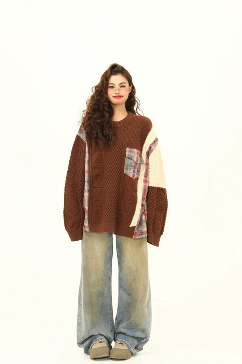 Street Patchwork Design Knit