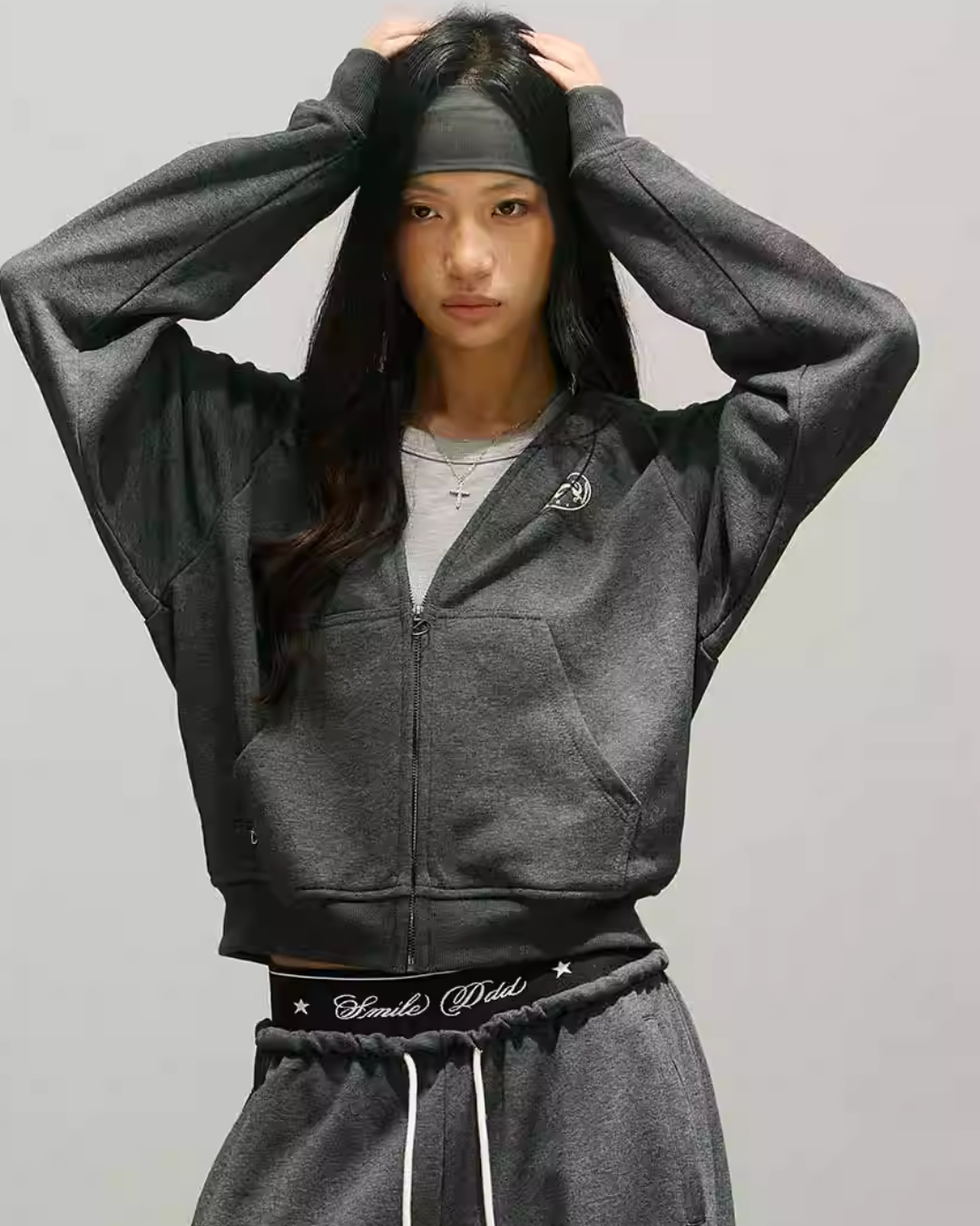 Street Zip Up Hoodie / Double Waist Sweatpants Street Zip Up Hoodie / Double Waist Sweatpants