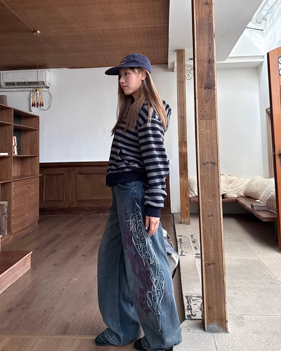 Stripe Knit Zip Hoodie Stripe Knit Zip Hoodie