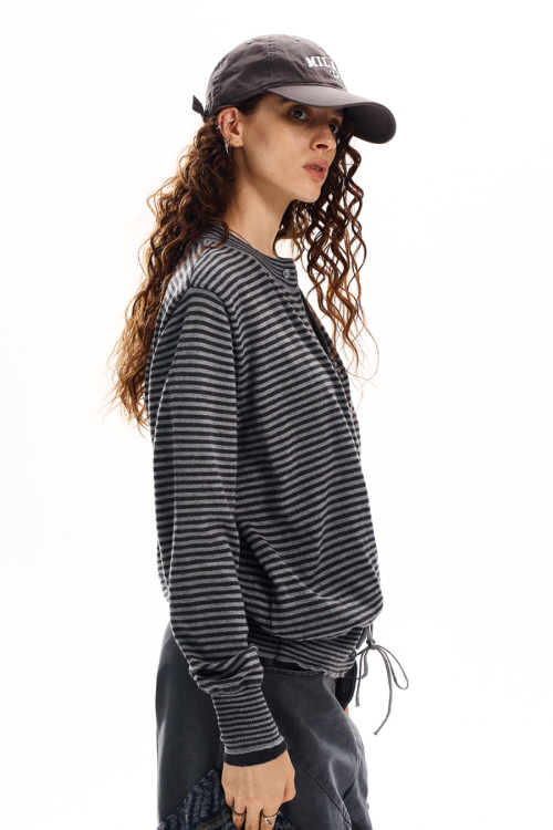 Stripe Two Piece Knit Sweater