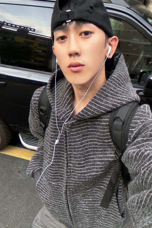 Stripe Zip Up Hoodie