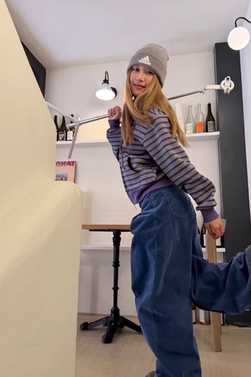 Striped Fleece Stand Collar Hoodie