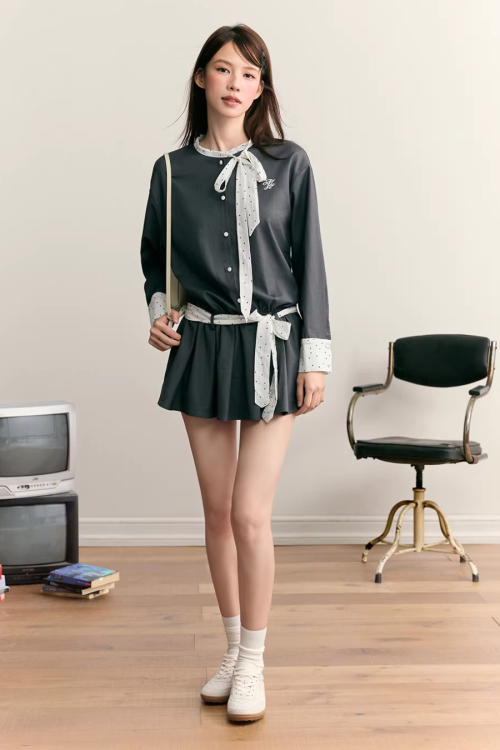 Striped Long Sleeve Dress