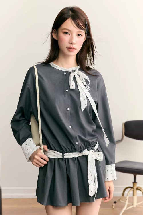 Striped Long Sleeve Dress