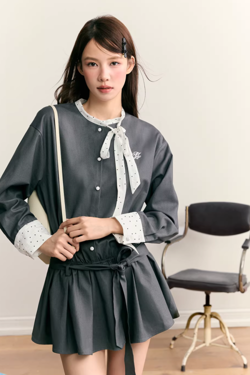 Striped Long Sleeve Dress