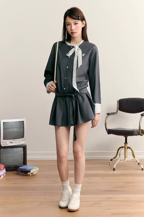 Striped Long Sleeve Dress