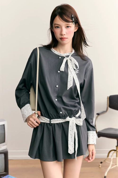 Striped Long Sleeve Dress