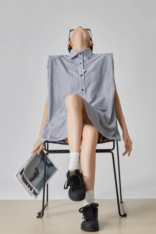 Striped Sleeveless Shirt / Shorts