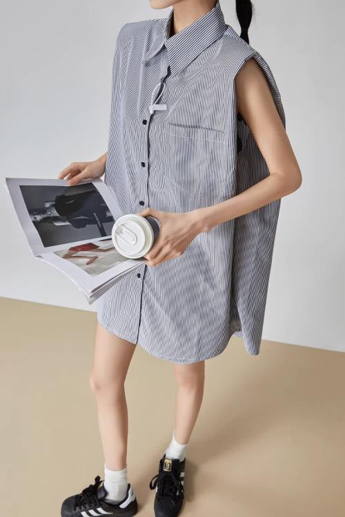 Striped Sleeveless Shirt / Shorts