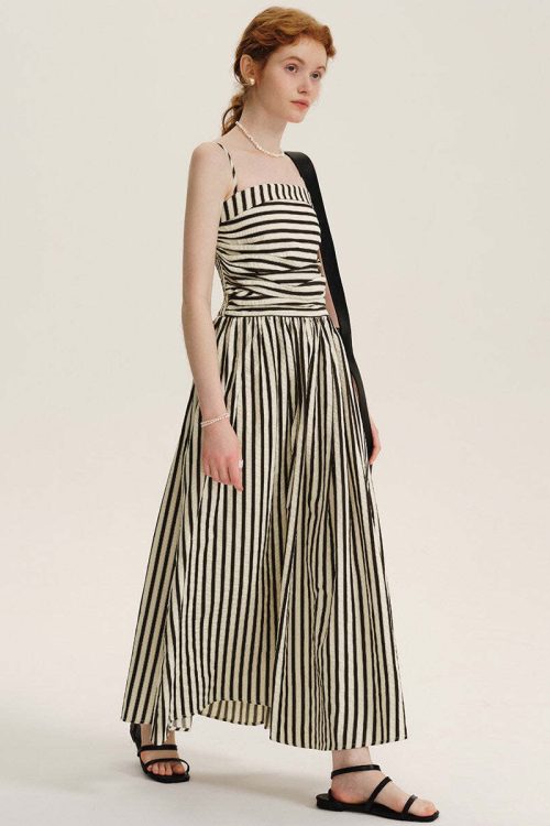 Striped Spaghetti Strap Dress