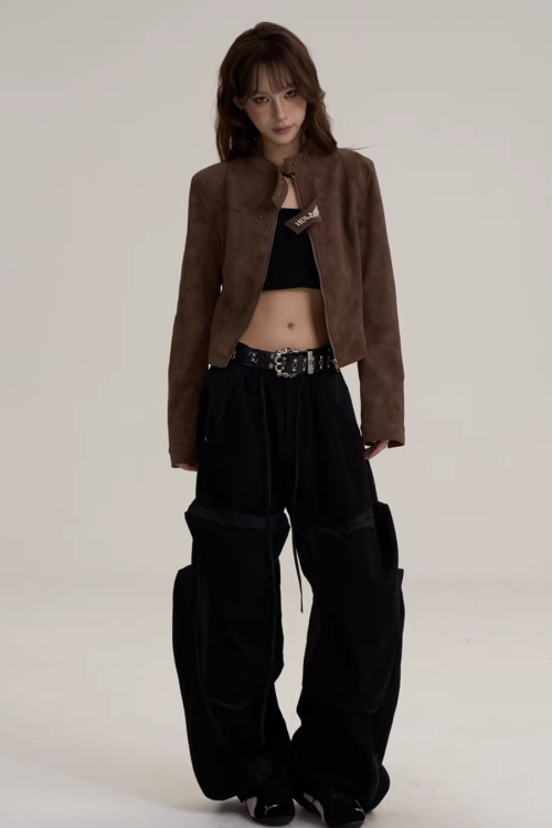 Suede Cropped Jacket