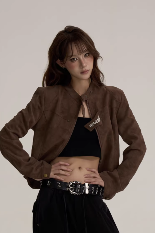 Suede Cropped Jacket