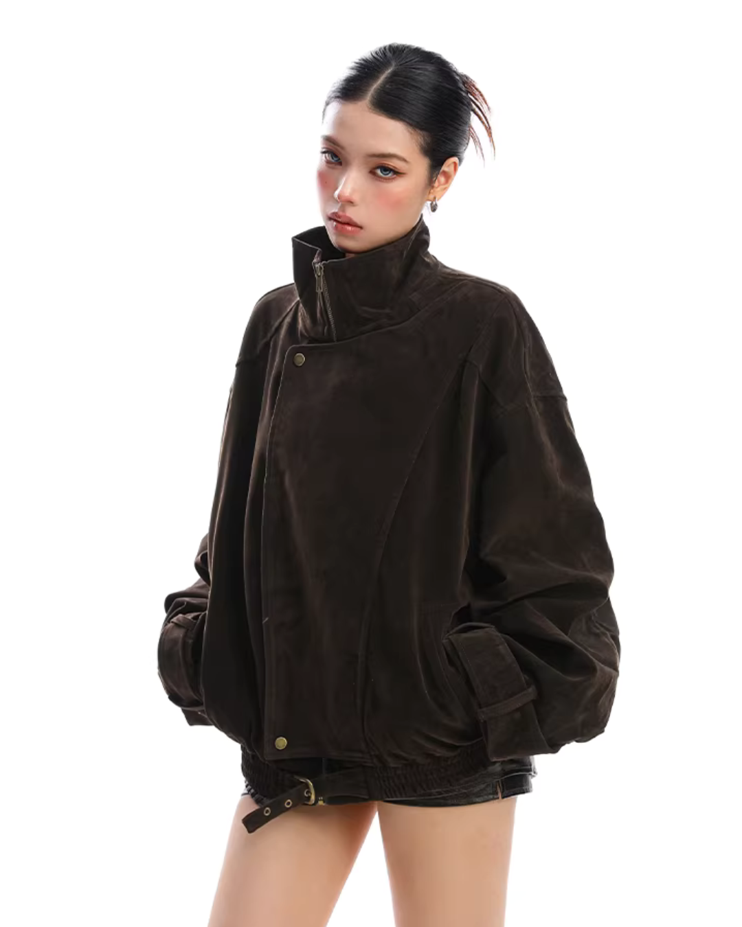 Suede Fleece Stand Collar Jacket Suede Fleece Stand Collar Jacket