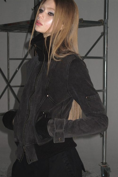 Suede Punk Tight Jacket